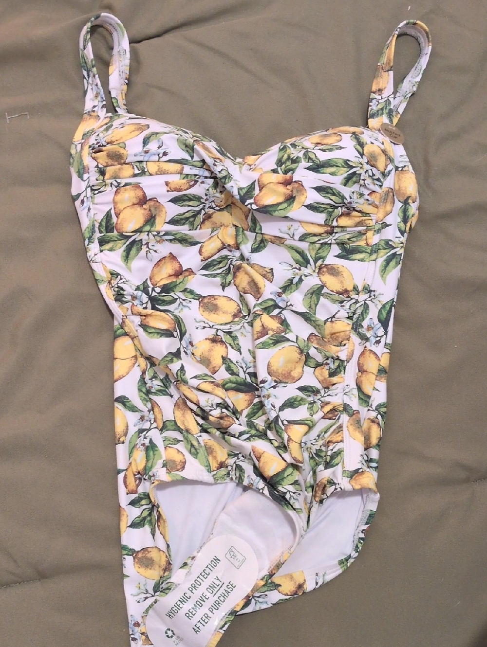 Women’s Lemon-Print Swim Coverup One-Piece